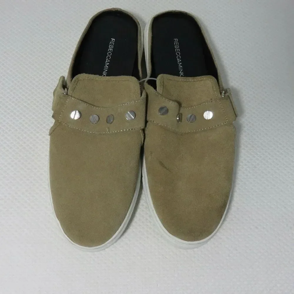 REBECCA MINKOFF TAN SUEDE SONIA SLIP ON SNEAKER SHOES SIZE 9